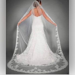 Cathedral length wedding veil new,only put on nice to try on.